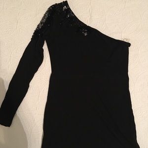 XX 1 Black Sequin sleeve dress